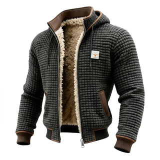 DONACCI Sherpa-Lined Waffle Jacket
