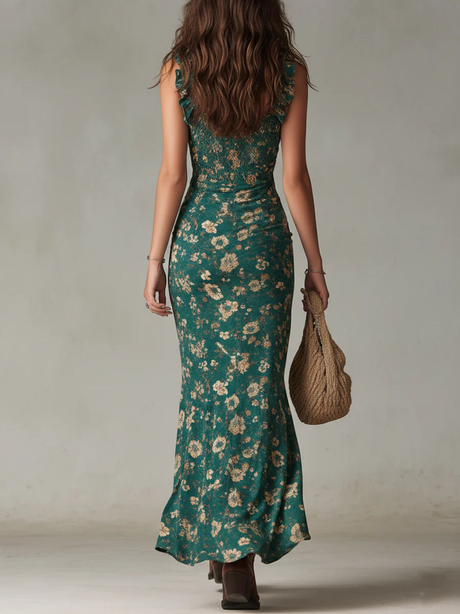 Ashcroft Bohemian Green Printed Maxi Dress – view 3