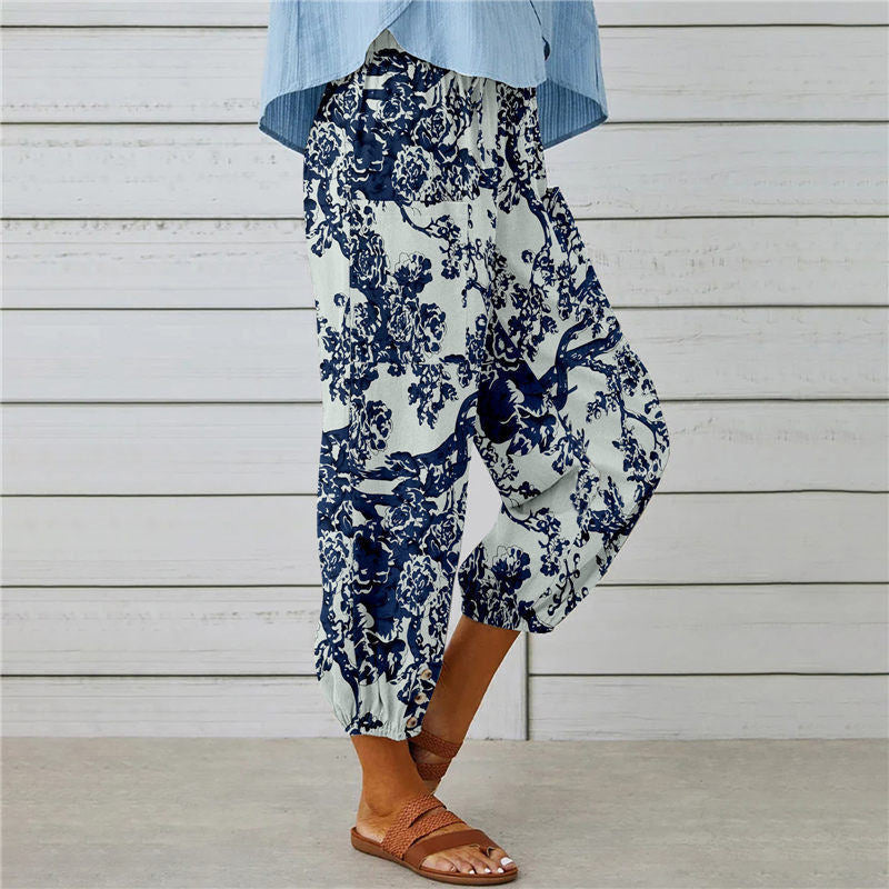 Vintage Print Trousers