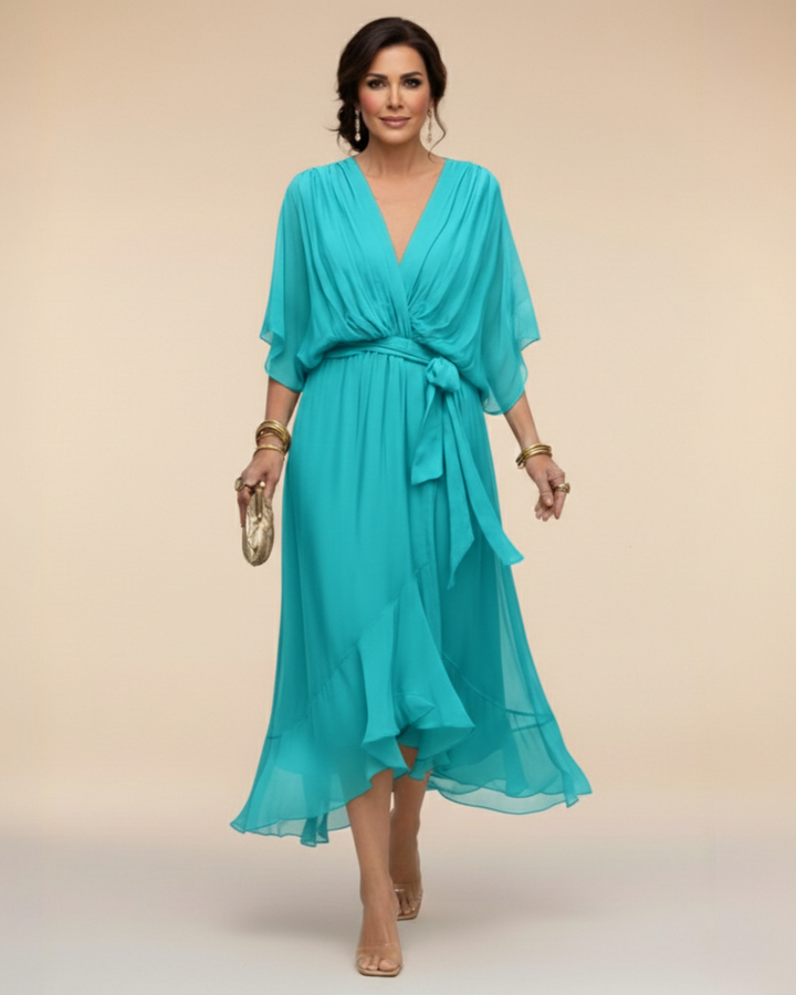 Sheila | Chiffon V-Neck Dress