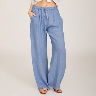 Wide-Leg Casual Trousers