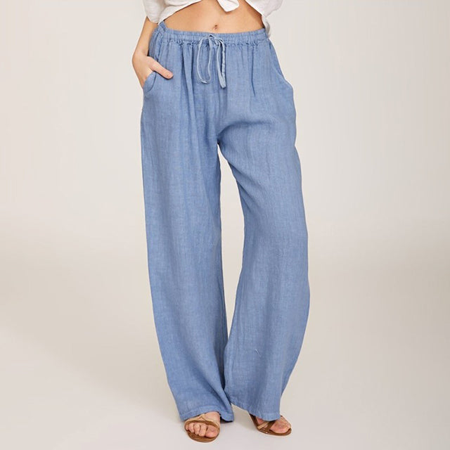 Wide-Leg Casual Trousers