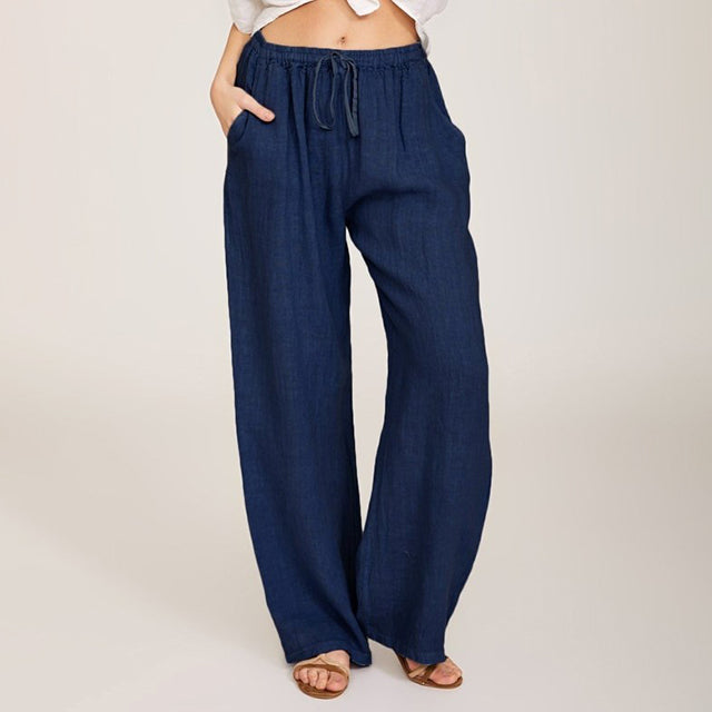 Wide-Leg Casual Trousers