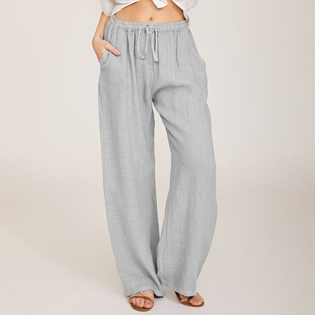 Wide-Leg Casual Trousers