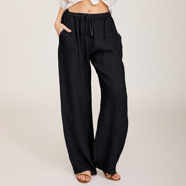 Wide-Leg Casual Trousers