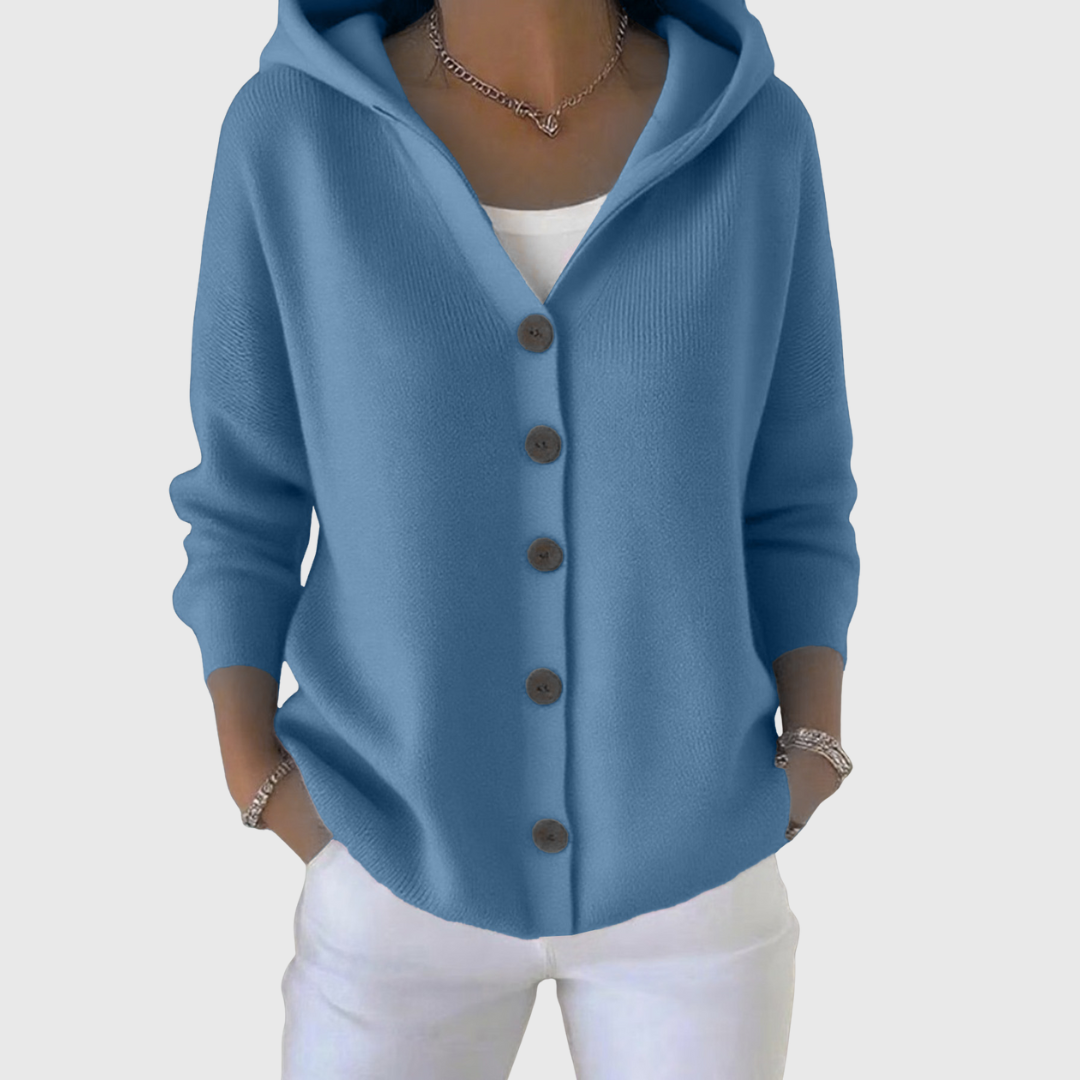 Selina | Hooded Button-Front Cardigan
