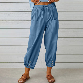 Ashcroft | Lidia Wide-Leg Cotton and Linen Trousers