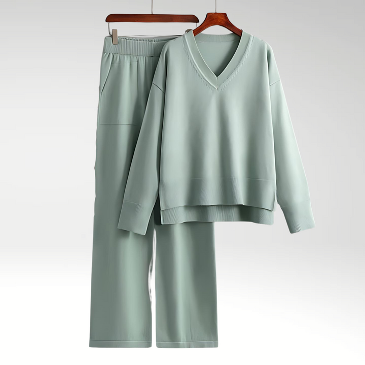 Cazel | Luxe V-Neck Two Piece Set