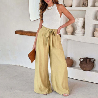 Wide-Leg Casual Trousers