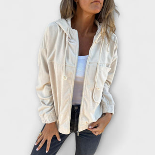 Ashcroft | Corduroy Zip-Up Hooded Jacket
