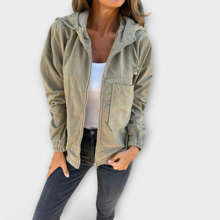 Ashcroft | Corduroy Zip-Up Hooded Jacket