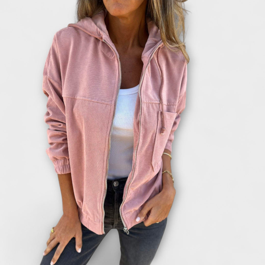 Ashcroft | Corduroy Zip-Up Hooded Jacket