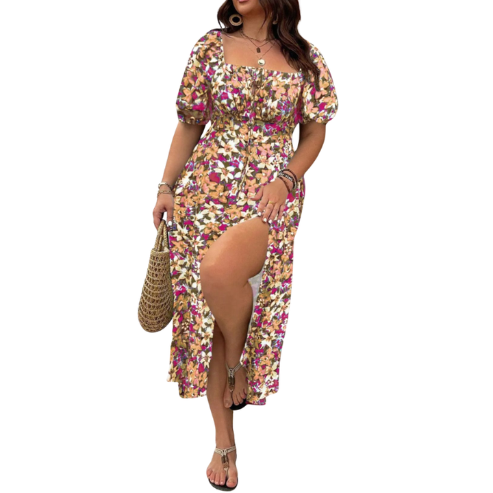 Ashcroft Trendy Plus Size Floral Print Dress – view 16
