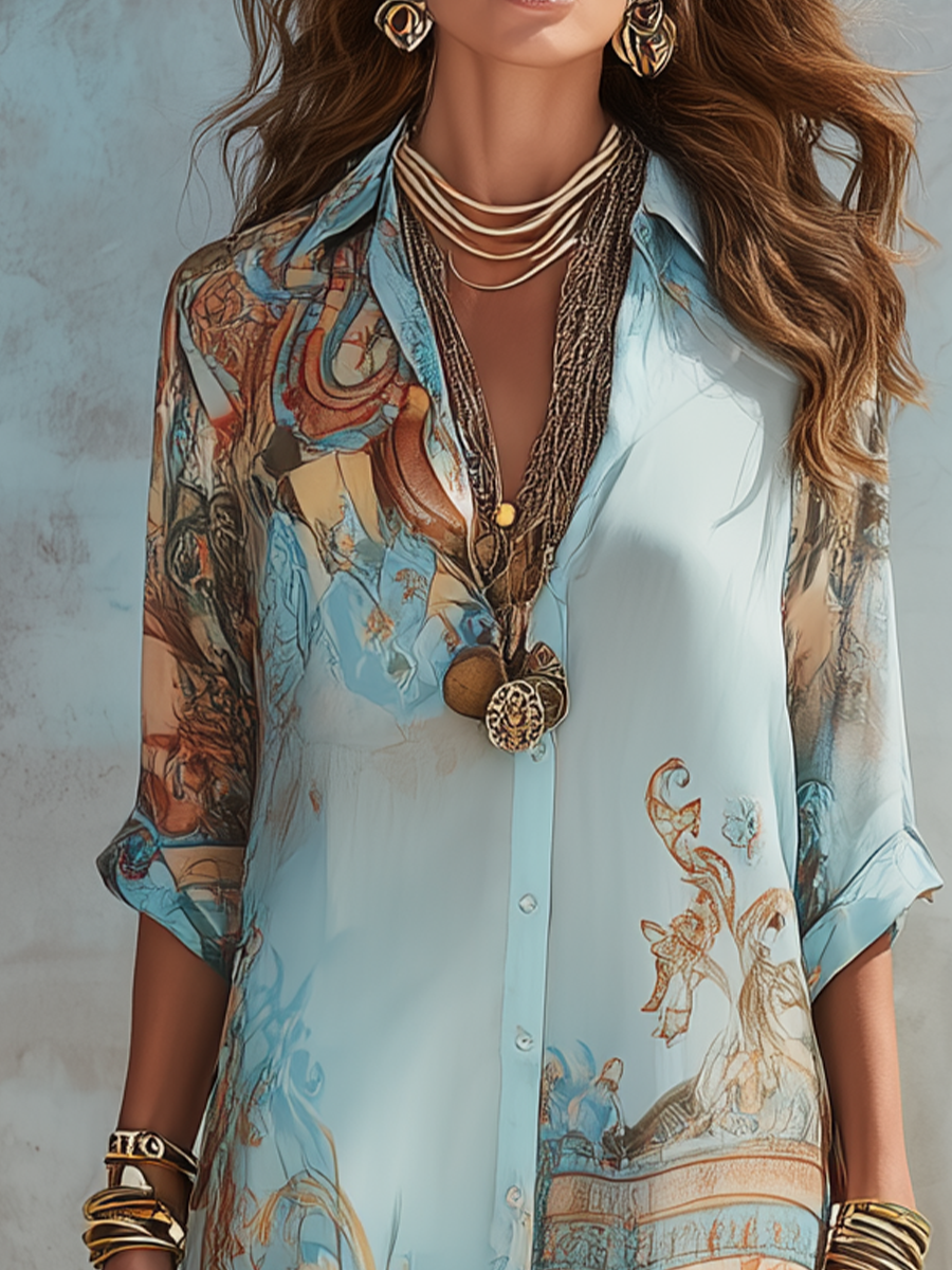 The Verona Blue Maxi Dress