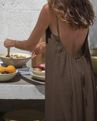 Ashcroft | Solid Colour Backless Cami Dress