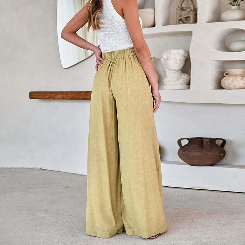Wide-Leg Casual Trousers