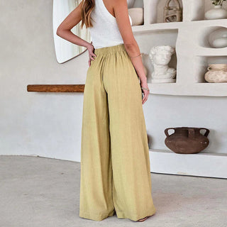 Wide-Leg Casual Trousers