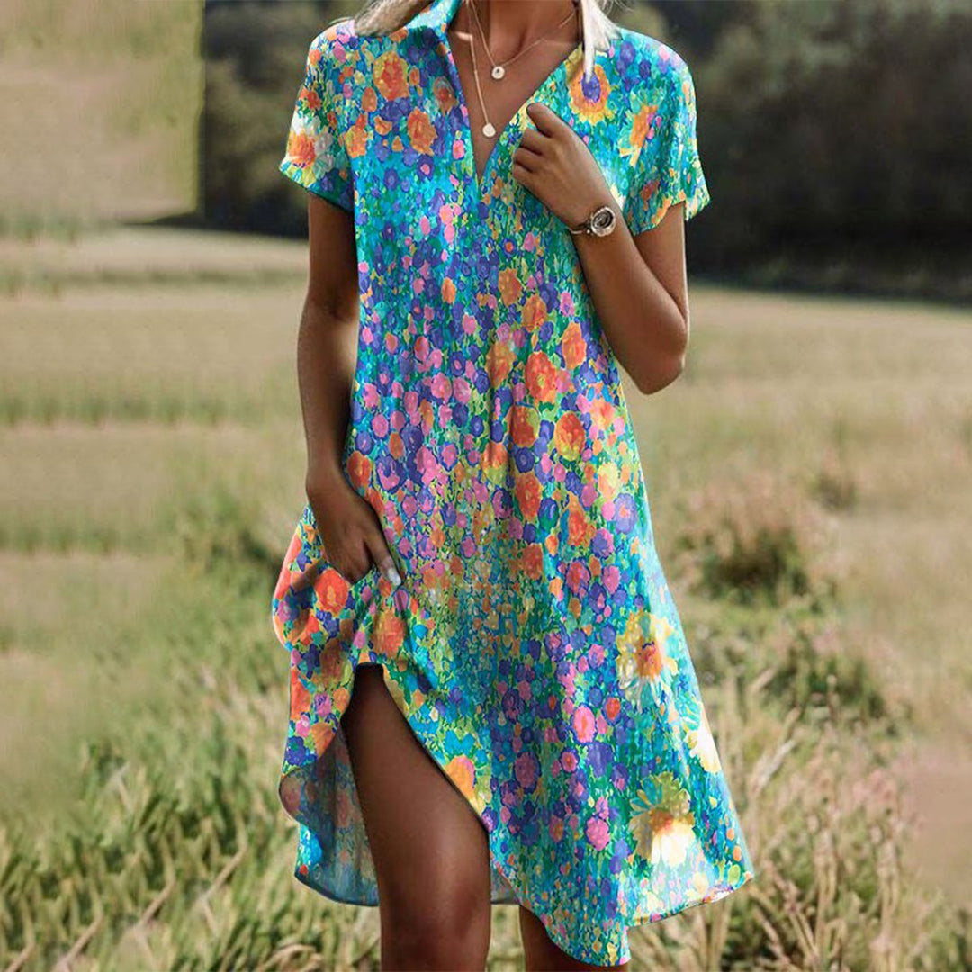 Ashcroft | Flowy V Neck Summer Dress