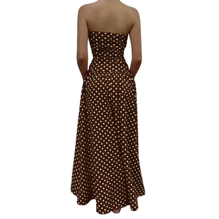 Ashcroft Polka Dot Strapless Maxi Dress – view 6