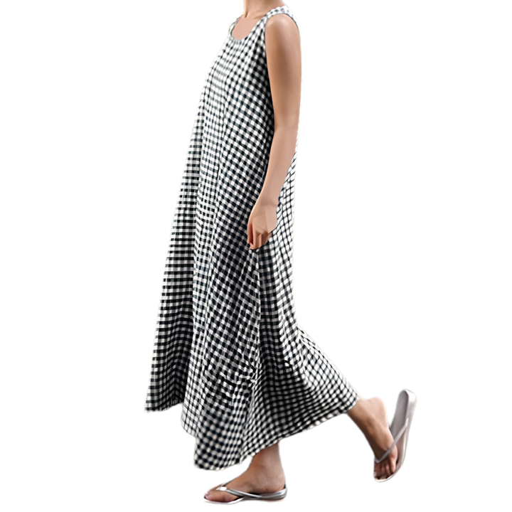 Ashcroft Breezy Plaid Pocket A-Line Dress – view 6