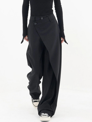 Ashcroft | Asymmetric Waist Baggy Trousers