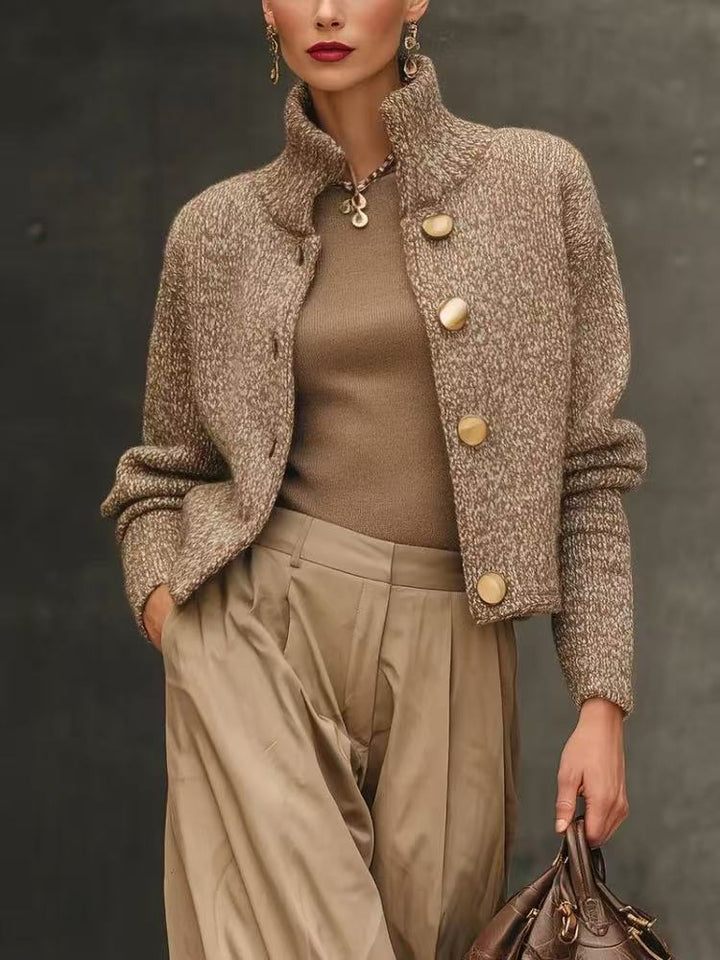 Livia | Textured Stand-Collar Jacket