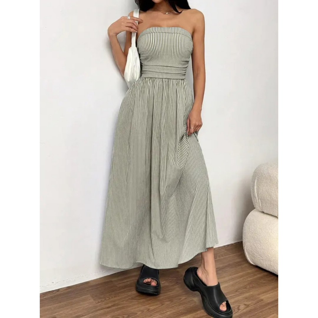 Ashcroft Classic Striped Summer Tube Maxi Dress – view 4