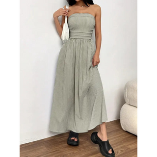 Ashcroft Classic Striped Summer Tube Maxi Dress – view 4