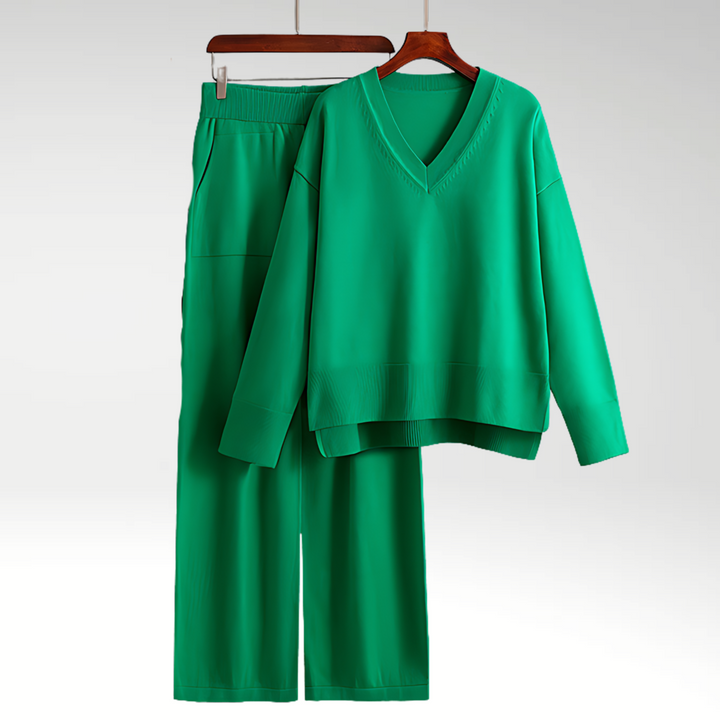 Cazel | Luxe V-Neck Two-Piece Set