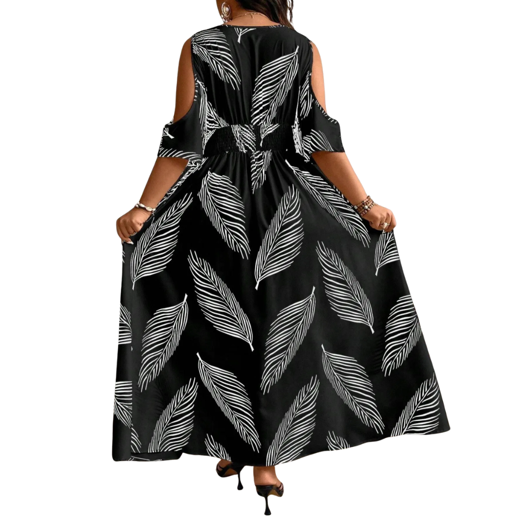 Ashcroft Sultry V-Neck Printed Maxi Dress – view 4