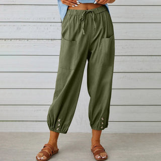 Ashcroft | Lidia Wide-Leg Cotton and Linen Trousers