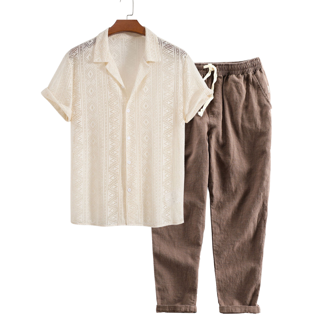 Cazel | Short-Sleeve Two-Piece Set