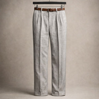 Lorenzo Cotton Pleated Trouser