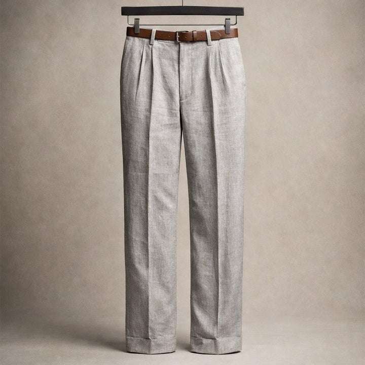Lorenzo Cotton Pleated Trouser
