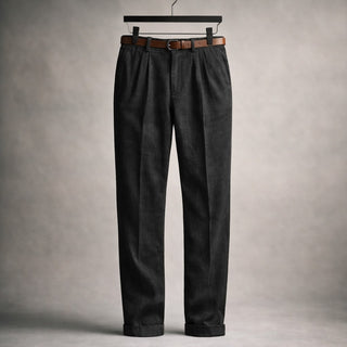 Lorenzo Cotton Pleated Trouser