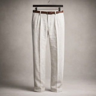 Lorenzo Cotton Pleated Trouser