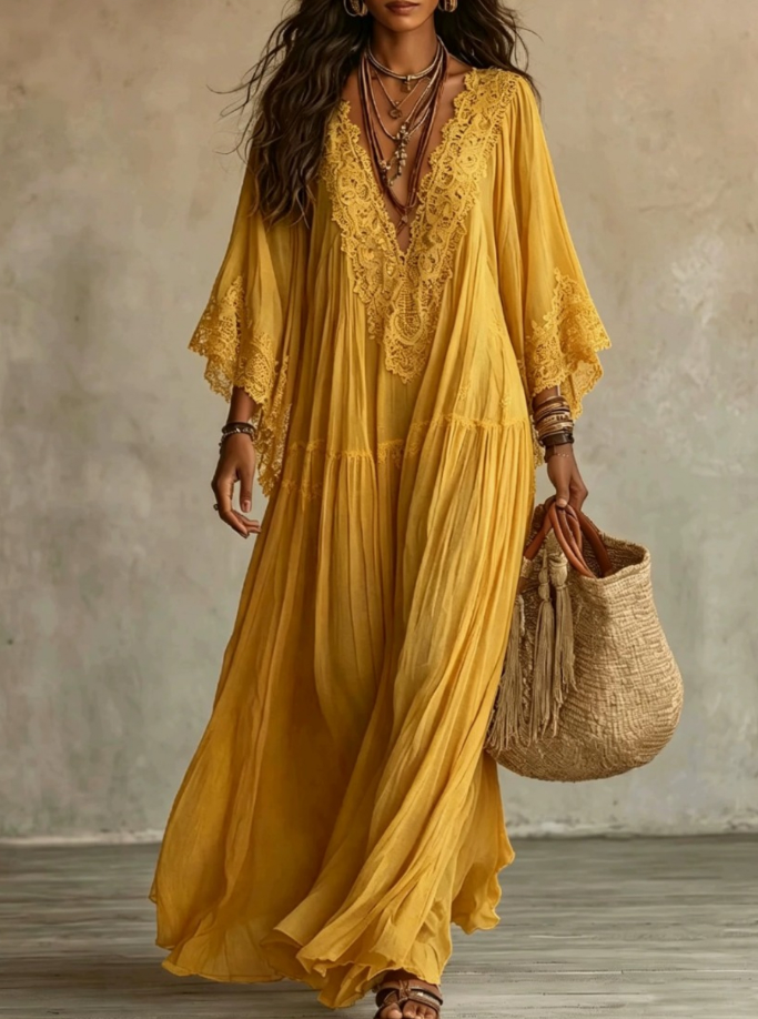 Ashcroft | Chiffon Lace Maxi Dress