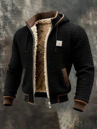 DONACCI Sherpa-Lined Waffle Jacket