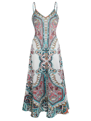 Ashcroft Boho Floral Print Sleeveless Dress