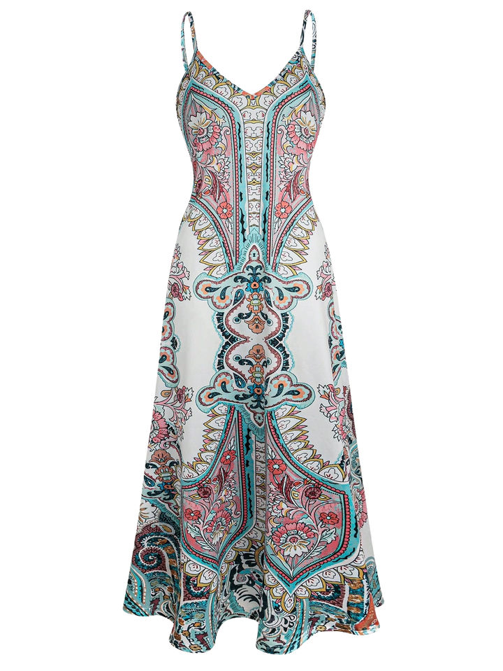 Ashcroft Boho Floral Print Sleeveless Dress