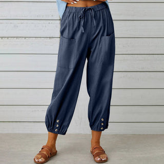 Ashcroft | Lidia Wide-Leg Cotton and Linen Trousers