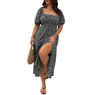 Ashcroft Elegant Plus Size Tie Front Floral Dress – view 2