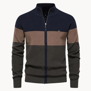 DONACCI Colorblock Zip Cardigan