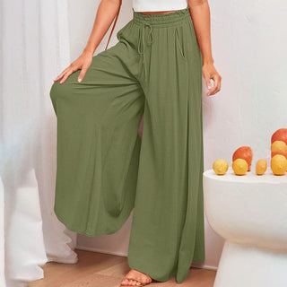 Wide-Leg Casual Trousers