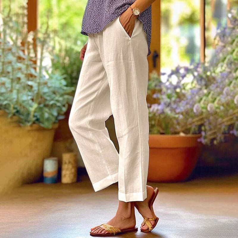 Straight-Leg Casual Trousers