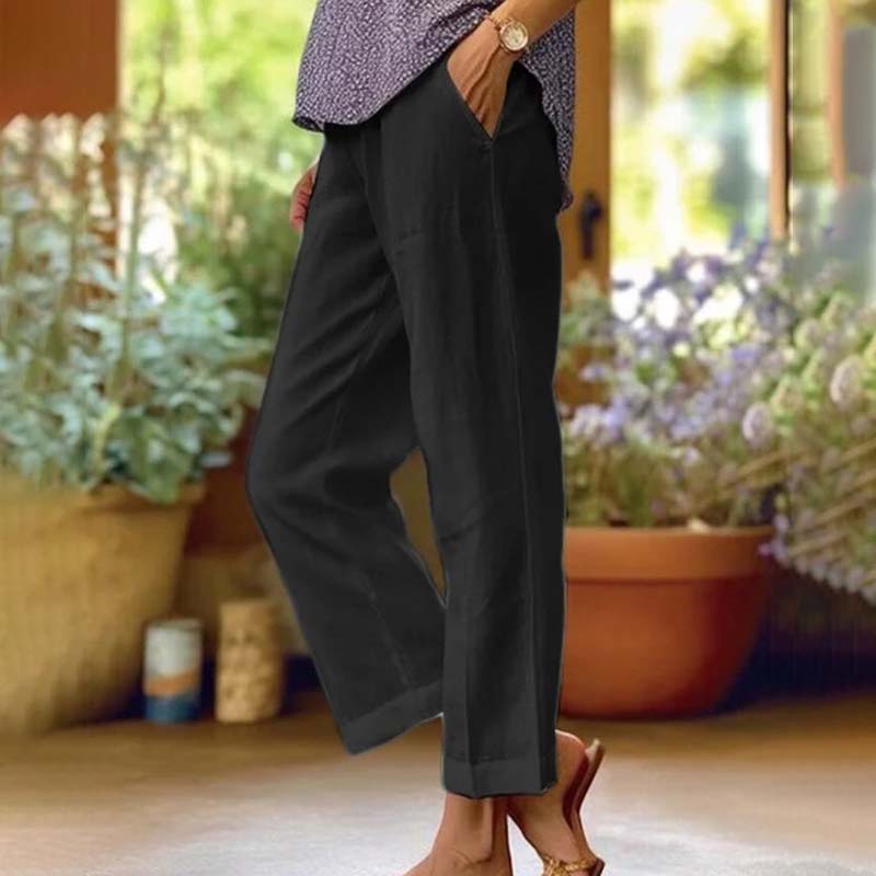 Straight-Leg Casual Trousers