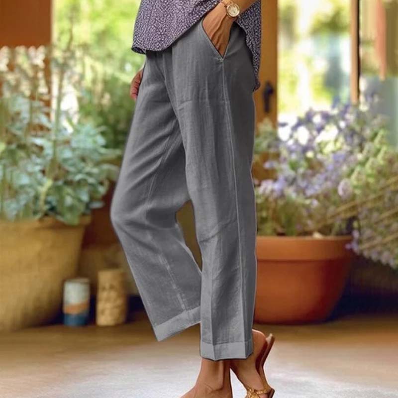 Straight-Leg Casual Trousers