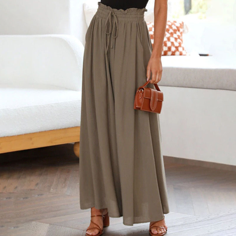 Wide-Leg Casual Trousers