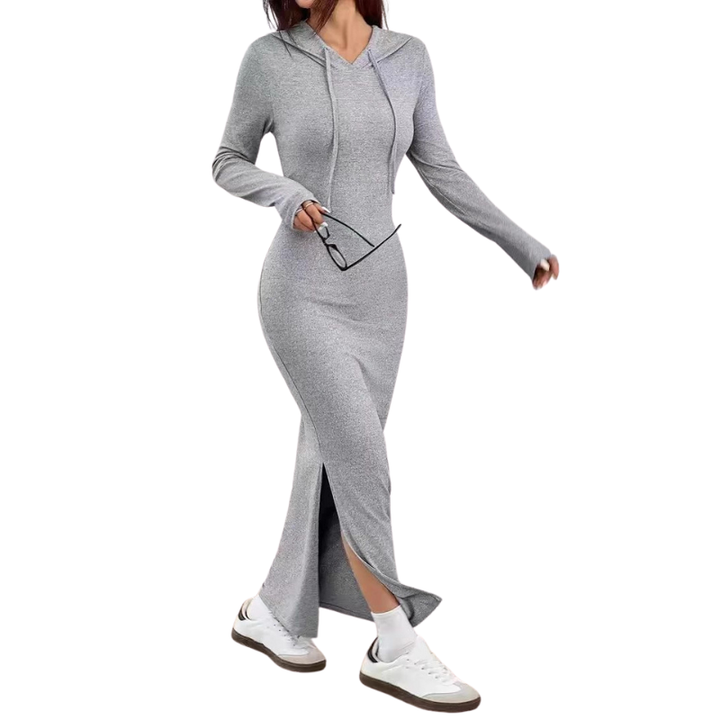 Ashcroft Casual Hooded Drawstring Slim Fit Dress