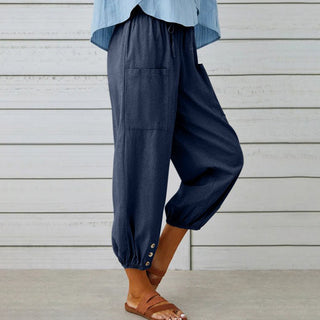 Ashcroft | Lidia Wide-Leg Cotton and Linen Trousers